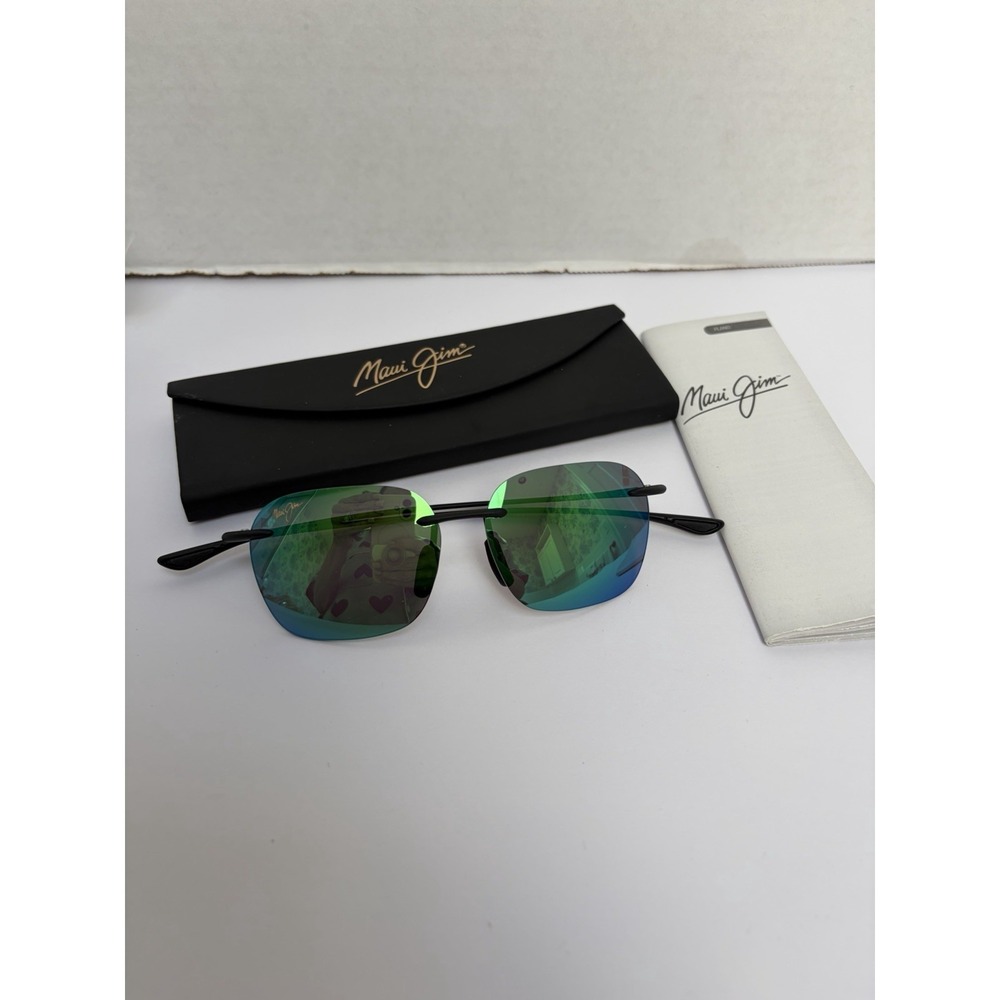 Maui Jim NIB Komohana Square Sunglasses Black Unisex-Youth Small Frame
